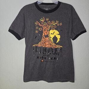 Disney Cruise Line Halloween on High Seas Adult sz S Short Sleeve Black Shirt